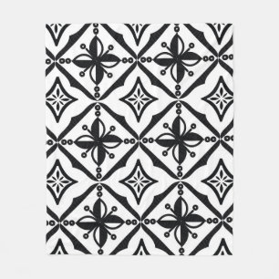 Indonesian batik motifs with very distinctive patt fleece blanket