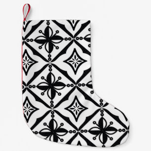 Indonesian batik motifs with very distinctive patt small christmas stocking