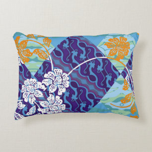 Indonesian batik motifs with very distinctive plan accent pillow