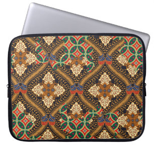 Indonesian batik motifs with very distinctive plan laptop sleeve