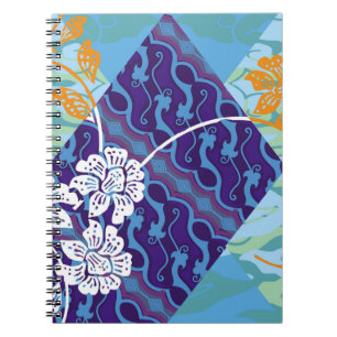 Indonesian batik motifs with very distinctive plan notebook