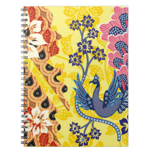 Indonesian batik motifs with very distinctive plan notebook