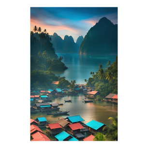 Indonesian Fishing Village  Photo Print