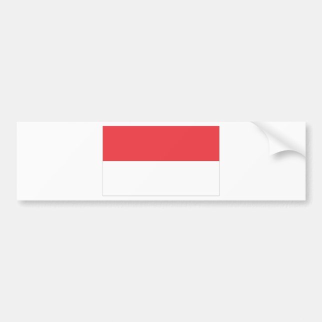 Indonesian Flag Bumper Sticker (Front)