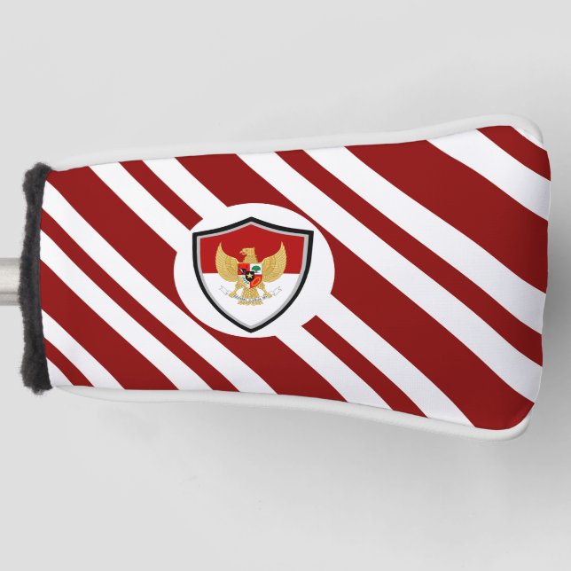 Indonesian flag-emblem golf head cover (Front)