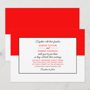 Indonesian Flag, Flag of Indonesia Wedding Invitation
