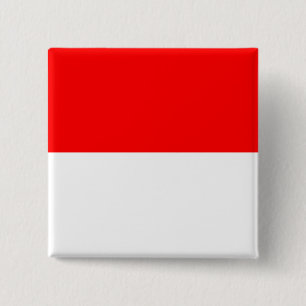 Indonesian Flag (Indonesia) 2 Inch Square Button