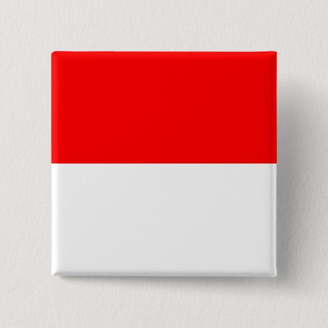 Indonesian Flag (Indonesia) 2 Inch Square Button (Front)