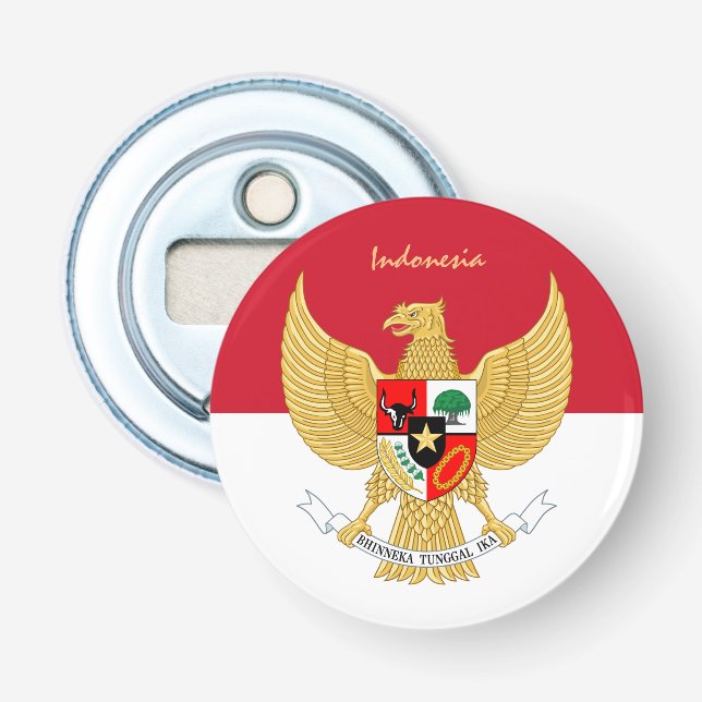 Indonesian Flag & Indonesia party drinks /sports Bottle Opener (Front)