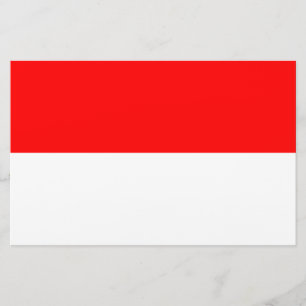 Indonesian Flag (Indonesia) Stationery