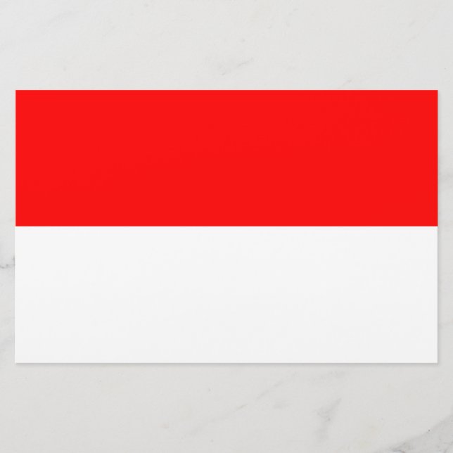 Indonesian Flag (Indonesia) Stationery (Front)
