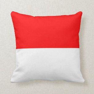 Indonesian Flag (Indonesia) Throw Pillow