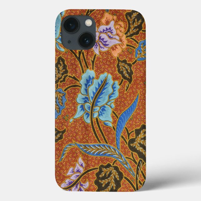 Indonesian Floral Batik Gold Case-Mate iPhone Case (Back)