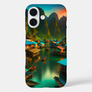 Indonesian Small Fishing Village iPhone 16 Case