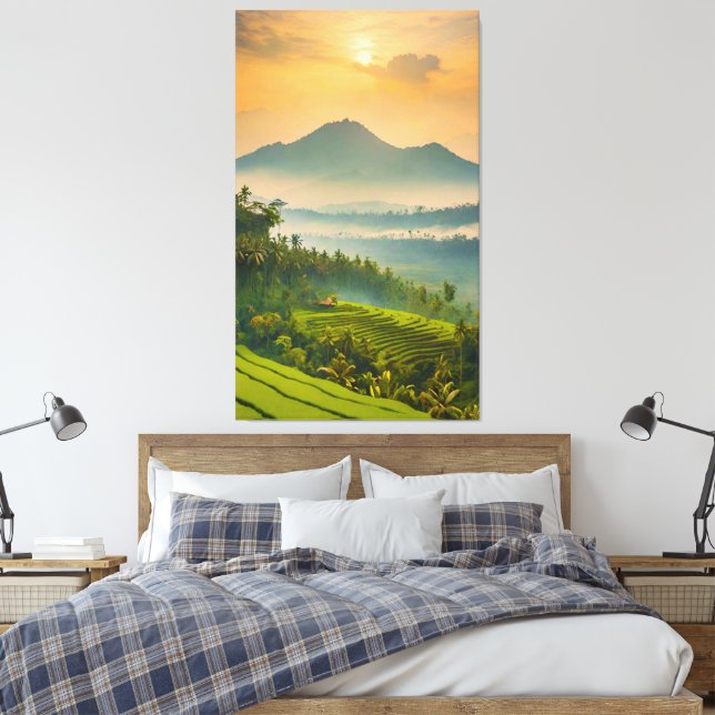 Indonesian Sunset  Canvas Print (Insitu(Bedroom))