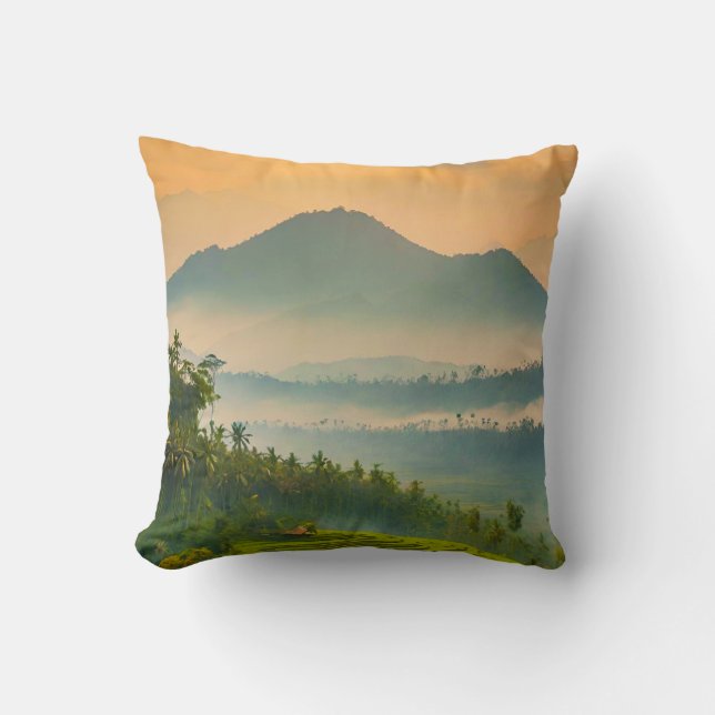 Indonesian Sunset  Throw Pillow (Front)