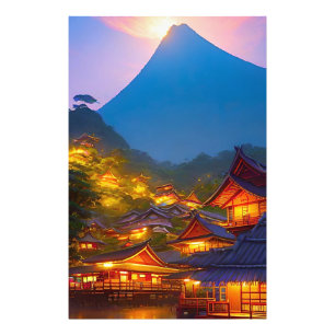 Indonesian Village Sunset Photo Print