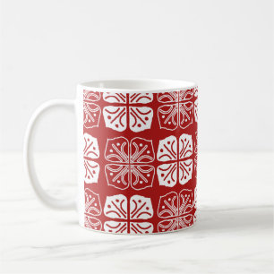 Indonesian vintage batik typical design, combinati coffee mug