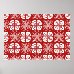 Indonesian vintage batik typical design, combinati poster