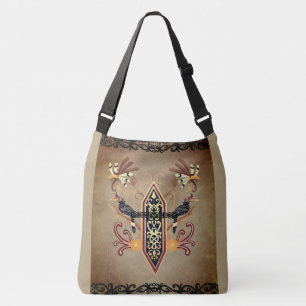 Indonesian Vintage, Borneo Culture, Dayak, Totebag Crossbody Bag