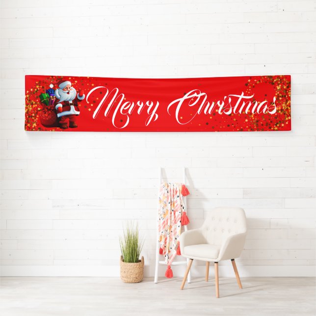 Indoor Banner-Merry Christmas Banner (Insitu)