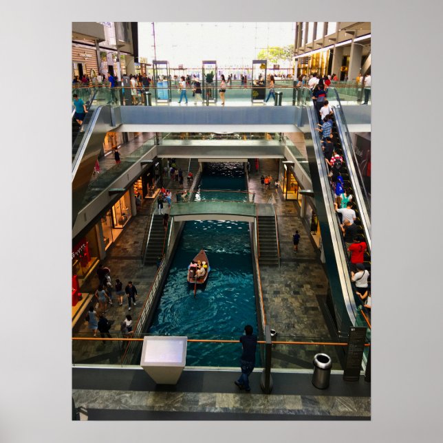 Indoor Canal Boat Ride The Shoppes Singapore Poster (Front)