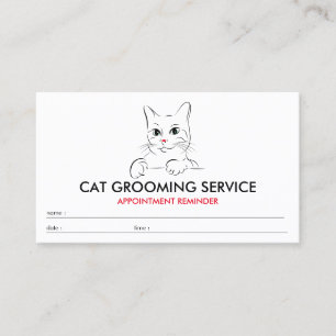 Indoor Cat Enrichment Coach Appointment reminder Business Card