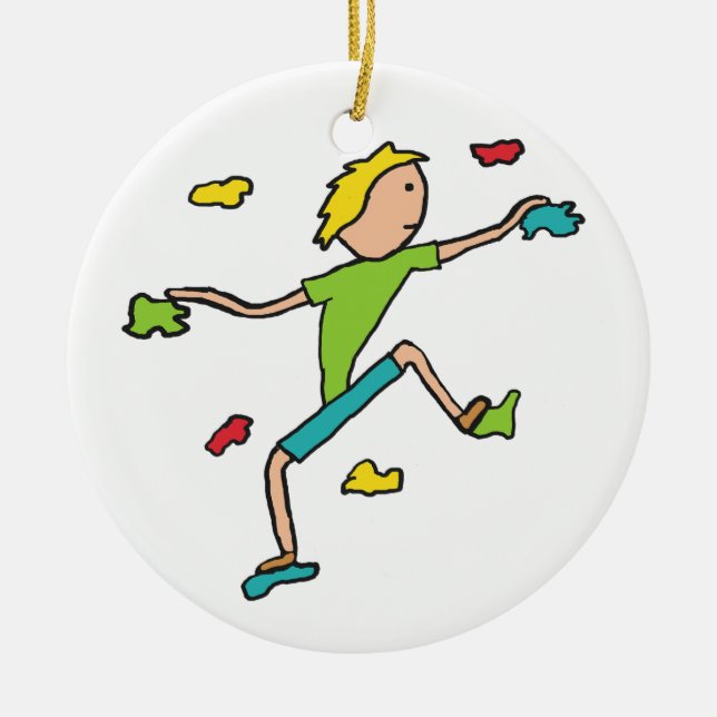 Indoor Climbing Ceramic Ornament (Front)