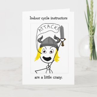 Indoor Cycling-Attack! greeting card