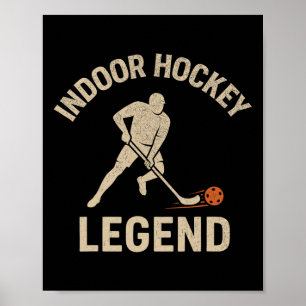Indoor Hockey Legend Floorbyll Stick Shafts Player Poster