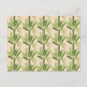 Indoor Oasis Palm Tree Pattern Postcard