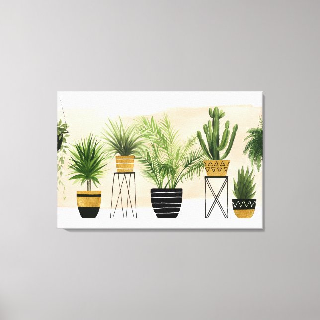 Indoor Oasis | Plant Lineup Canvas Print (Front)