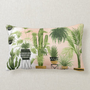 Indoor Oasis   Plant Lineup Lumbar Pillow