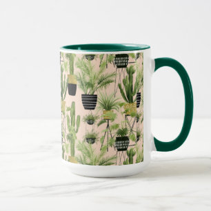 Indoor Oasis   Plant Lineup Pattern Mug
