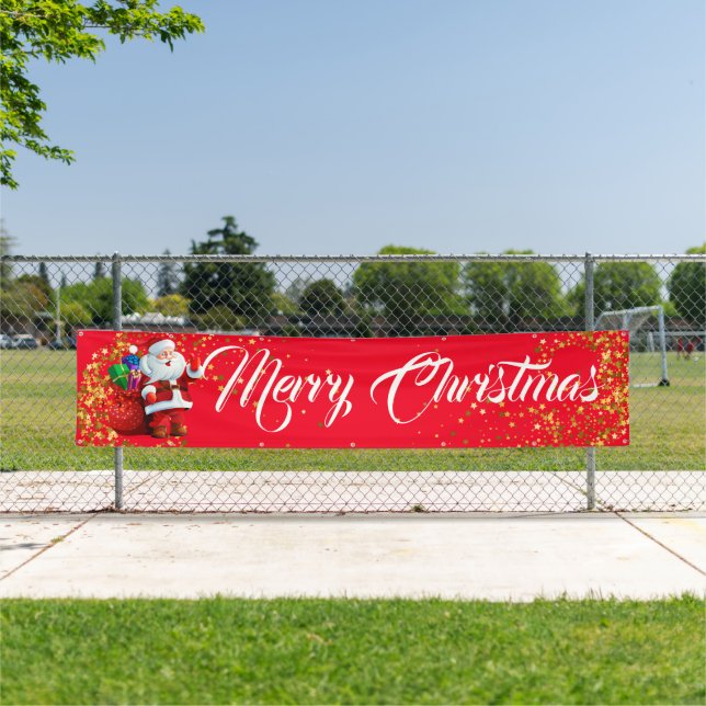 Indoor Outdoor Banner-Merry Christmas Banner (Insitu)