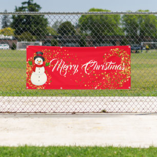 Indoor Outdoor Custom Banner-Merry Christmas Banner