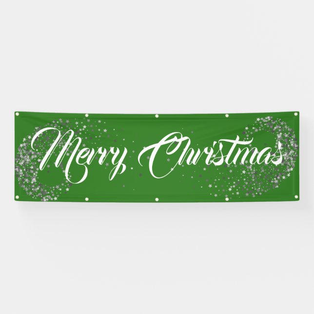 Indoor Outdoor Custom Banner-Merry Christmas Banner (Horizontal)