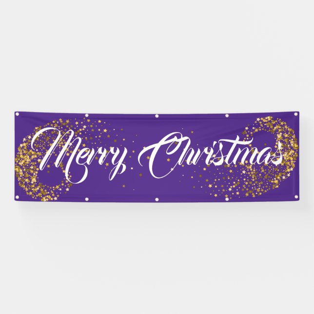 Indoor Outdoor Custom Banner-Merry Christmas Banner (Horizontal)
