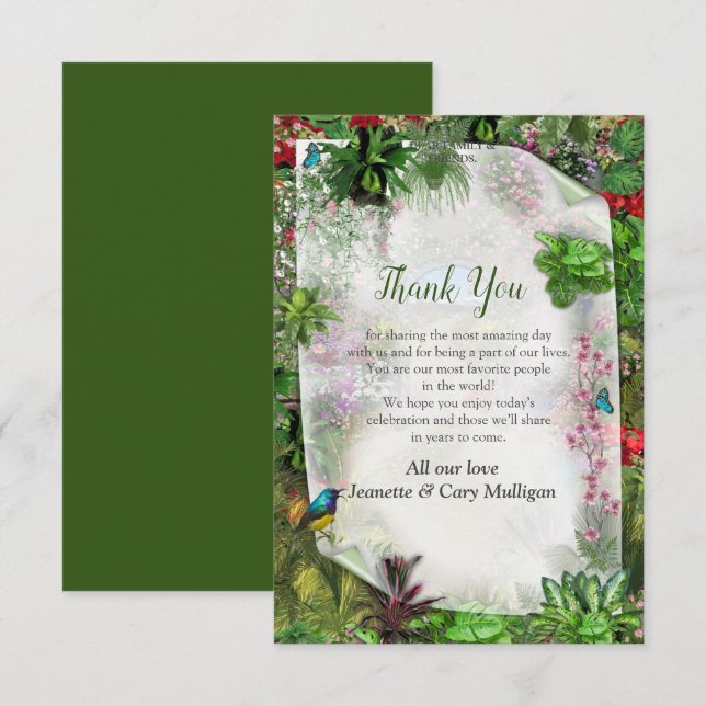 Indoor, Outdoor Nature in Bloom RSVP Card (Front/Back)