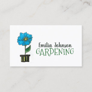Indoor Plant Care And Gardener Consultation Business Card