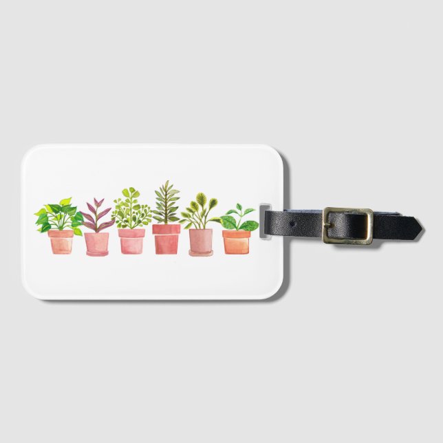 Indoor Plant Collection Luggage Tag (Front Horizontal)
