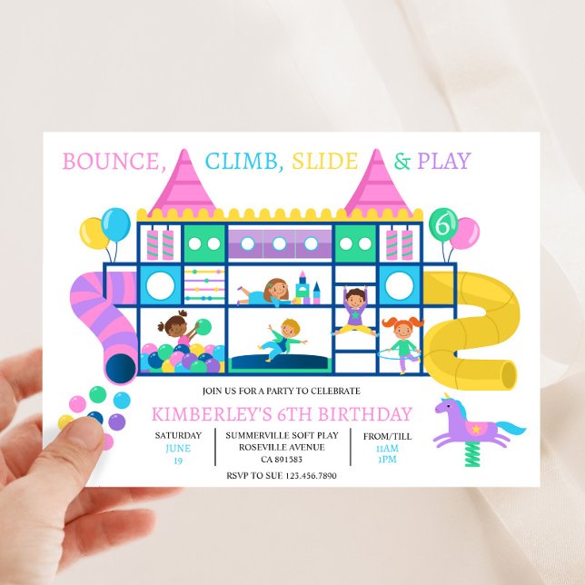 Indoor Playground Birthday Party Invitation (Creator Uploaded)