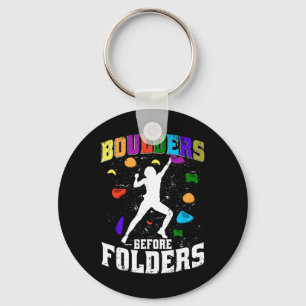 Indoor Rock Climbing Boulders Before Folders  Keychain
