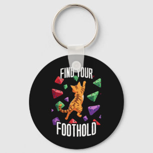 Indoor Rock Climbing Find Your Foothold Keychain