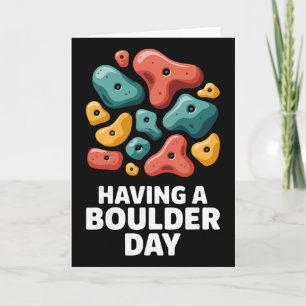Indoor Rock Climbing Having A Boulder Day  Card