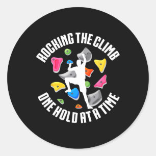 Indoor Rock Climbing Rocking The Climb Classic Round Sticker