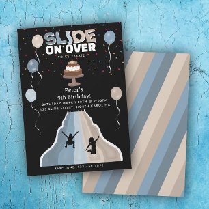 Indoor Slide Park Boys Playground Birthday Party Invitation