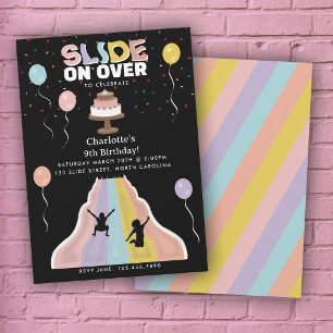 Indoor Slide Park Girls Playground Birthday Party Invitation