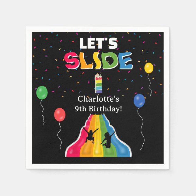 Indoor Slide Park Kids Playground Birthday Party Napkin