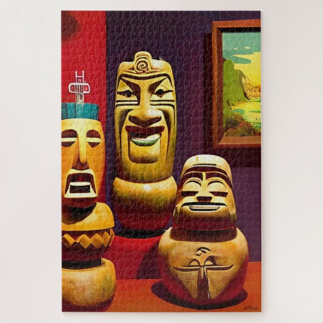Indoor Tiki Life Ken Gauge Art Jigsaw Puzzle (Vertical)
